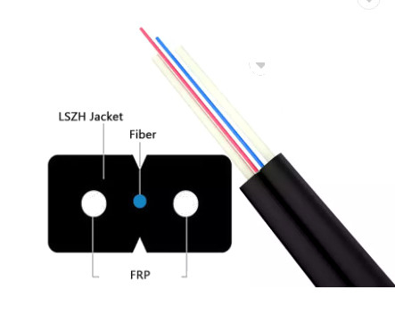 Kerne des 2*0.5mm FRP FTTH flache Transceiverkabel-GJXFH 1/2/4/6