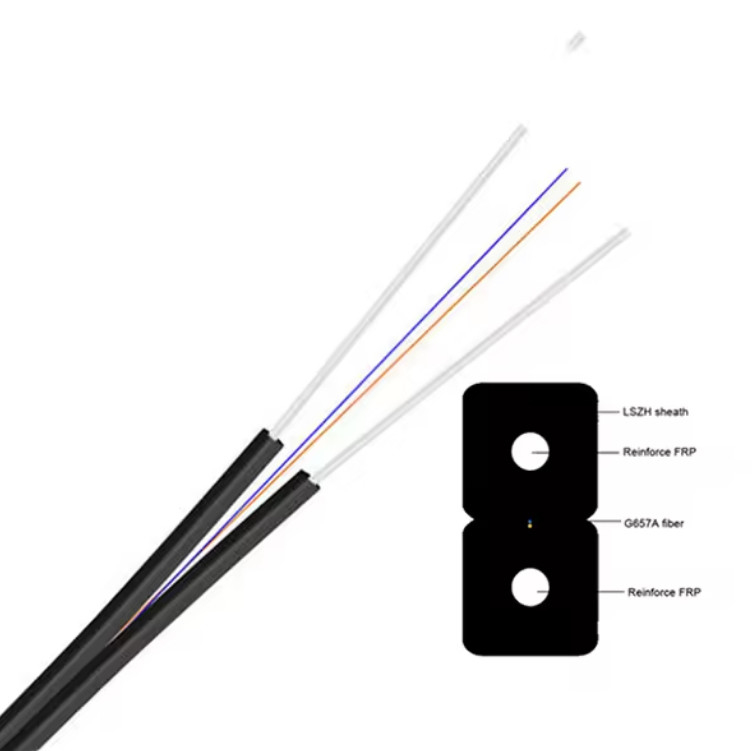 FTTH-Dropkabel Einzelmodus 1-2-Kerne GJXFH FRP-Stätigkeit