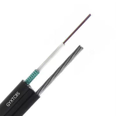 Übergeordnete Luftfaseroptikkabel 2 4 6 8 10 12 Kern Selbsttragendes Stahlband Gyxtc8s Kabel
