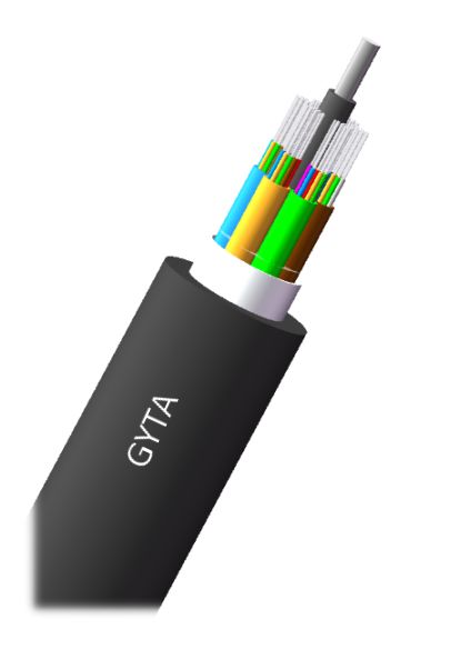 2-144-Kerne GYTA-Aluminiumband mit Strang, gepanzertes optisches Kabel