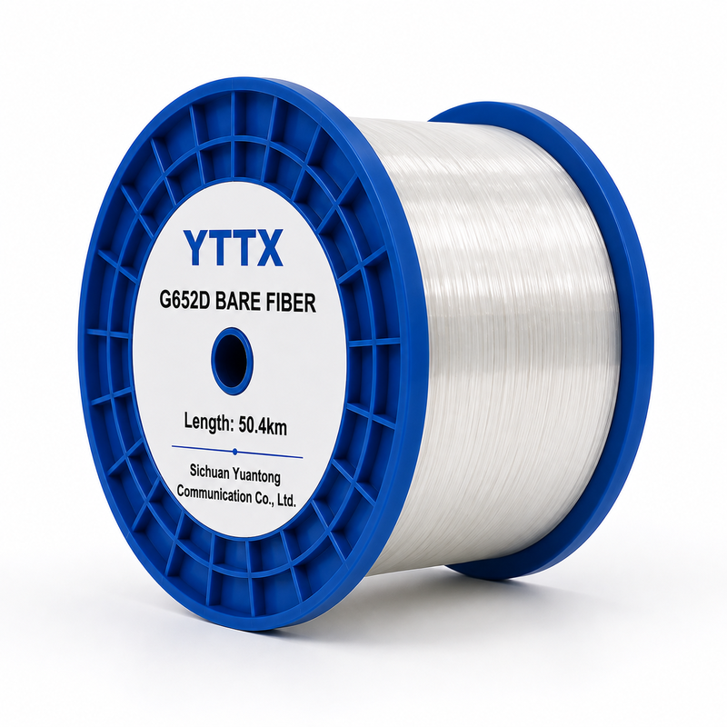 G652D Faser 48,8KM 50,4KM pro Spule SM BARE FIBER kann benutzerdefinierte Länge