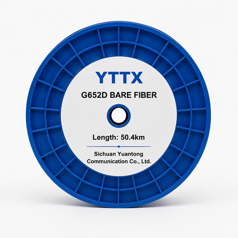G652D Faser 48,8KM 50,4KM pro Spule SM BARE FIBER kann benutzerdefinierte Länge