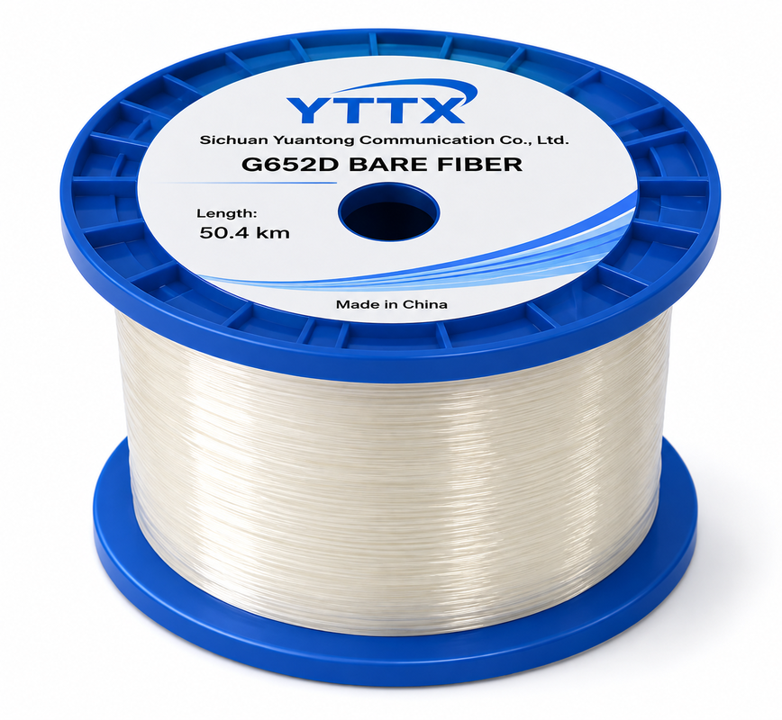 G652D Faser 48,8KM 50,4KM pro Spule SM BARE FIBER kann benutzerdefinierte Länge