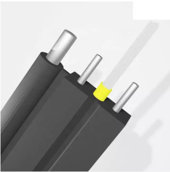 Des Tropfen-Einmodenfaser-optischen Kabels G652D GJYXCH FTTH Kern des Stahldraht-12 im Freien