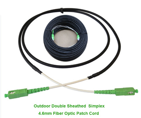 Doppeltes umhüllte Simplexeinmodenfaser Jumper Cables 4.6mm