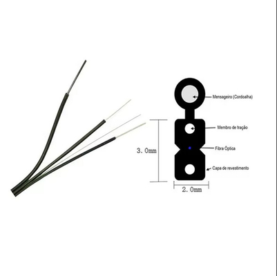 Selbsttragende Glasfaser FTTH-Tropfkabel 1/2 Fasern-Aerial