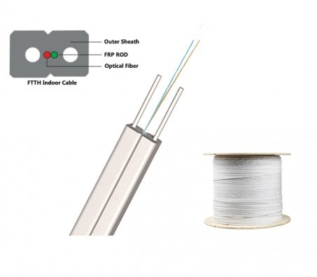 Wetterdichtes Ein-Modus-FTTH-Indoor-Dropkabel 1-12 Kern für nahtlose Verbindung